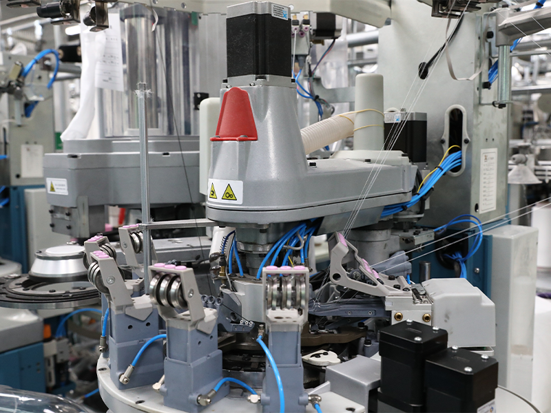 Máquinas de tricotar integradas multifuncionais para toe de ligação automática