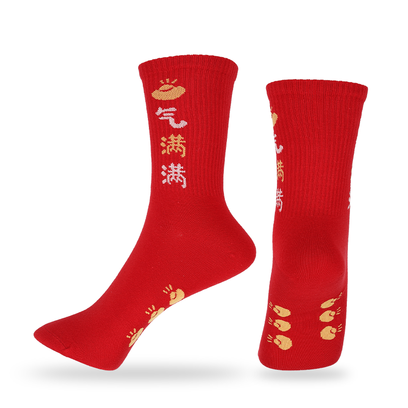 Meias femininas de estilo chinês por atacado ou personalizadas com caracteres e padrões chineses