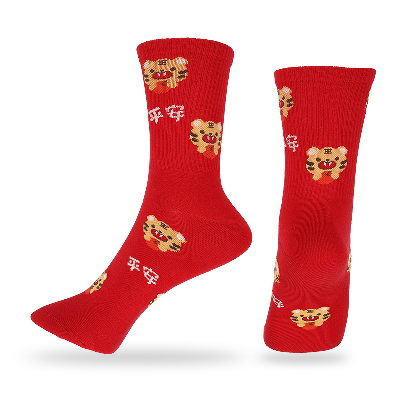 Meias femininas de estilo chinês por atacado ou personalizadas com caracteres e padrões chineses