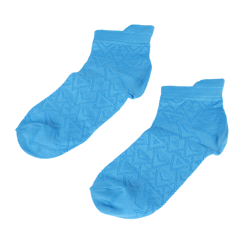 Meias femininas supermacias de microfibra de nylon com padrão argyle e corte baixo