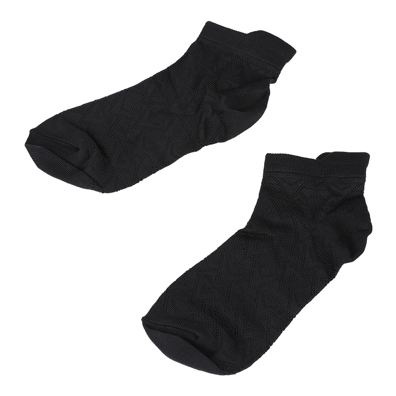 Meias femininas supermacias de microfibra de nylon com padrão argyle e corte baixo