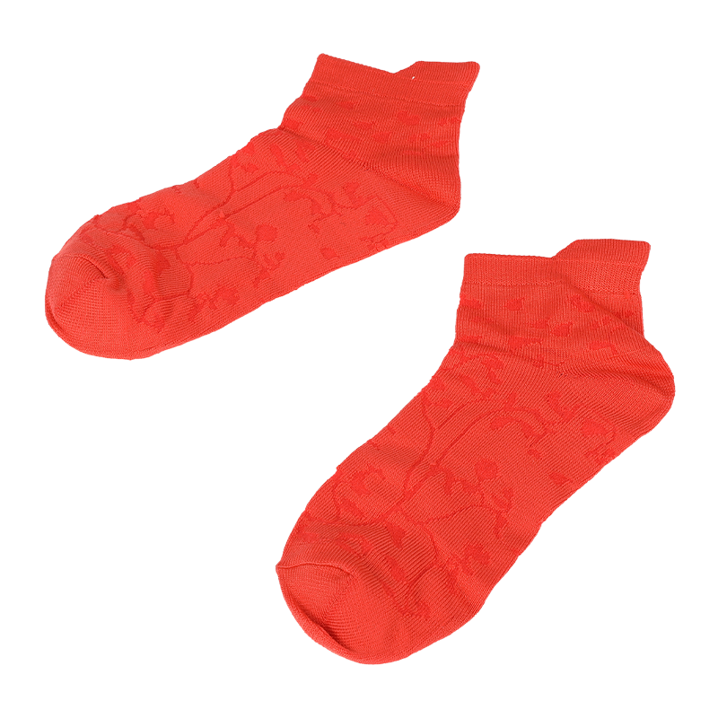 meias femininas super macias de microfibra de náilon com estampa floral de corte baixo
