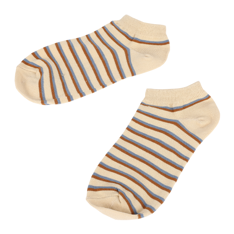Meias masculinas clássicas listradas xadrez no tornozelo com dedo do pé liso forro meias esportivas feitas de fio 100% degradável fresco da natureza ecológica