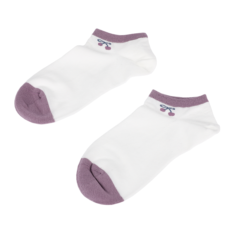 Atacado meias femininas personalizadas clássicas de cano baixo com meias bordadas
