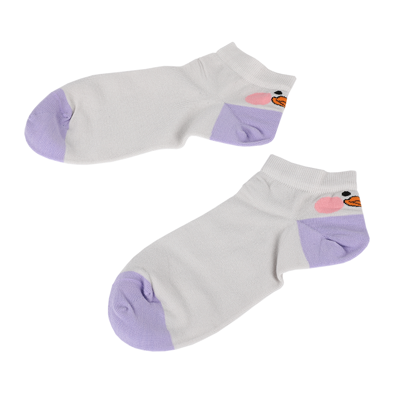 Atacado meias femininas personalizadas de baixo preço de corte baixo com desenho bonito estampado acima do calcanhar