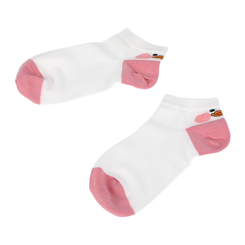 Atacado meias femininas personalizadas de baixo preço de corte baixo com desenho bonito estampado acima do calcanhar