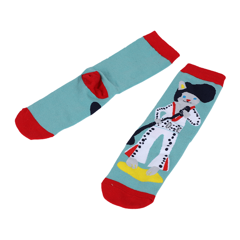 Meias de tubo de algodão personalizado OEM, novidade jacquard unissex, fofas, anime, super-herói, moda casual