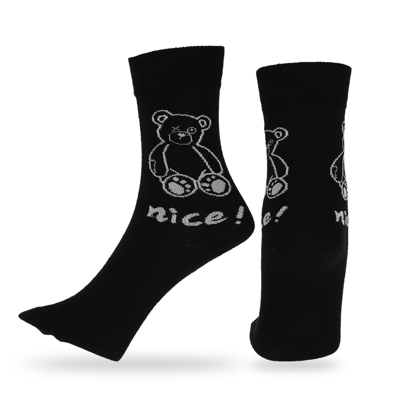 Cores e designs personalizados para meias masculinas clássicas com letras