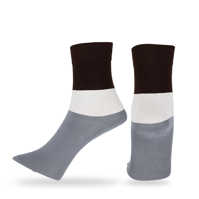 Meias casuais, sociais ou personalizadas feitas de algodão penteado OEKO-Tex de alta qualidade, fios de algodão natural anti-borboto, meias clássicas largas listradas, meias de caminhada diária