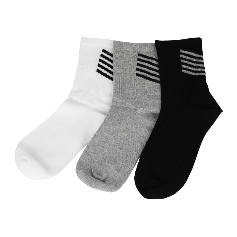 Atacado ou personalizado masculino basquete clássico acampamento corrida boxe tênis beisebol golfe e montanhismo esportes meias com listras na parte de trás