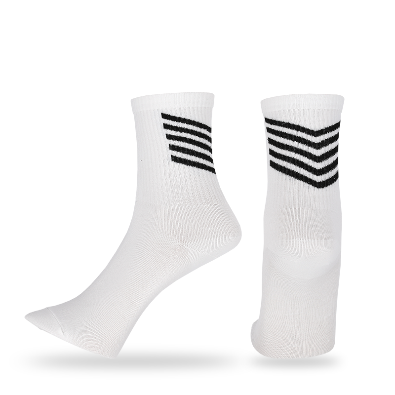 Atacado ou personalizado masculino basquete clássico acampamento corrida boxe tênis beisebol golfe e montanhismo esportes meias com listras na parte de trás