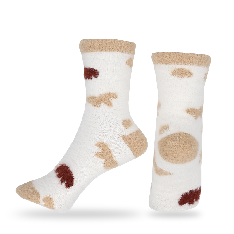 Meias térmicas quentes padrão de design de inverno de marta artificial por atacado ou personalizadas